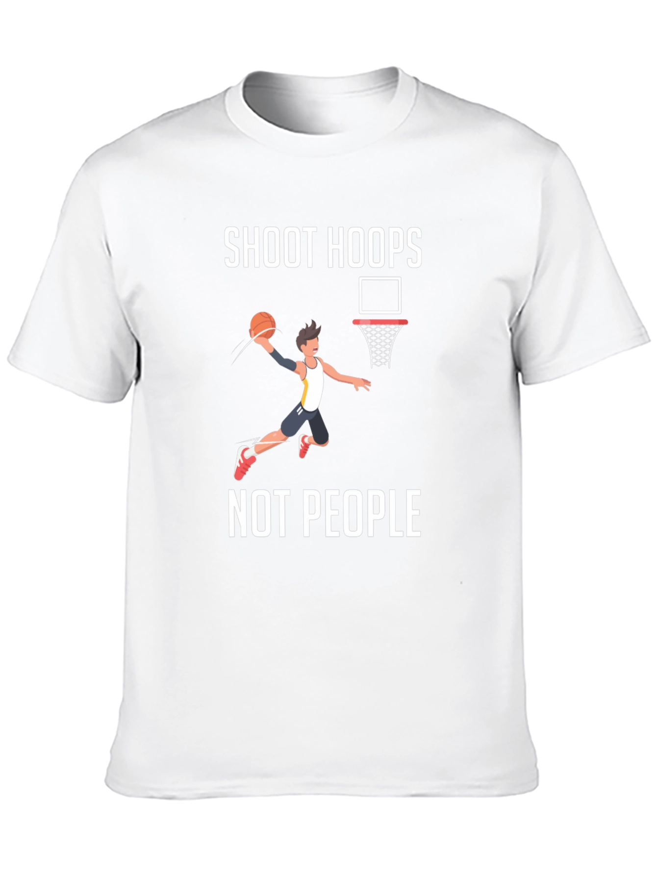 Black Shoot Hoops Not People Graphic T-Shirt view 10