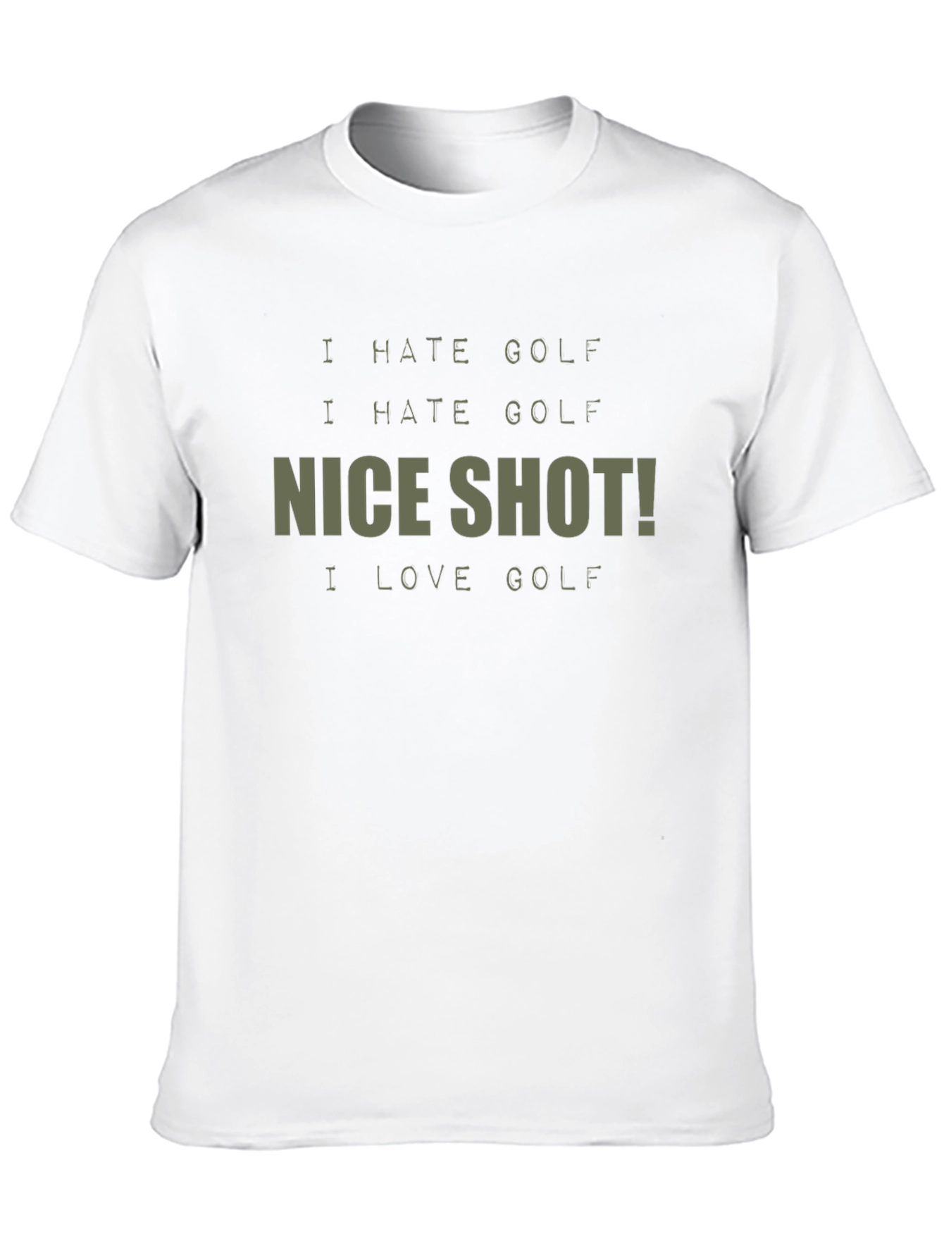 Black I Hate Golf! Novelty Graphic T-Shirt view 10