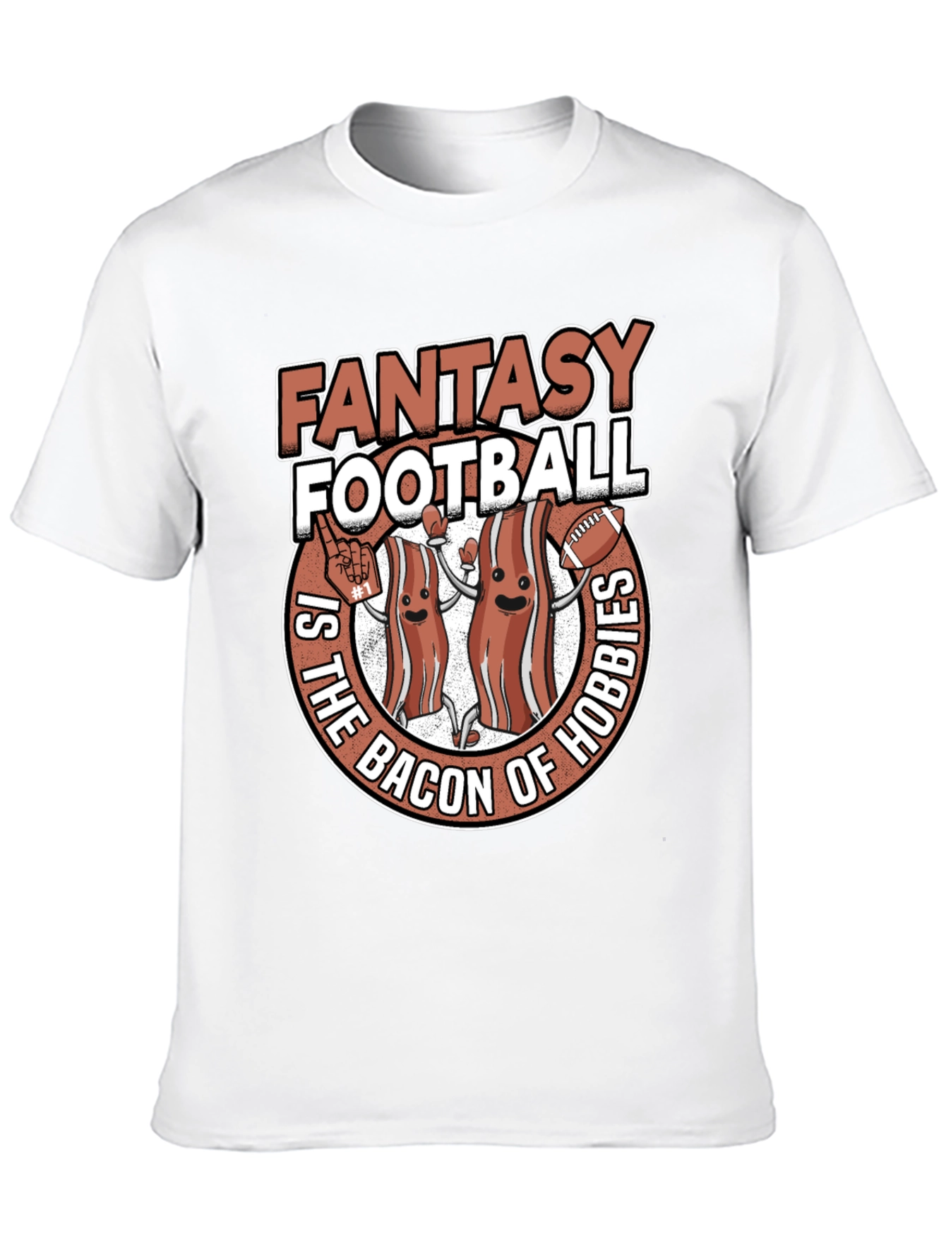 Black Fantasy Football Bacon T-Shirt view 10