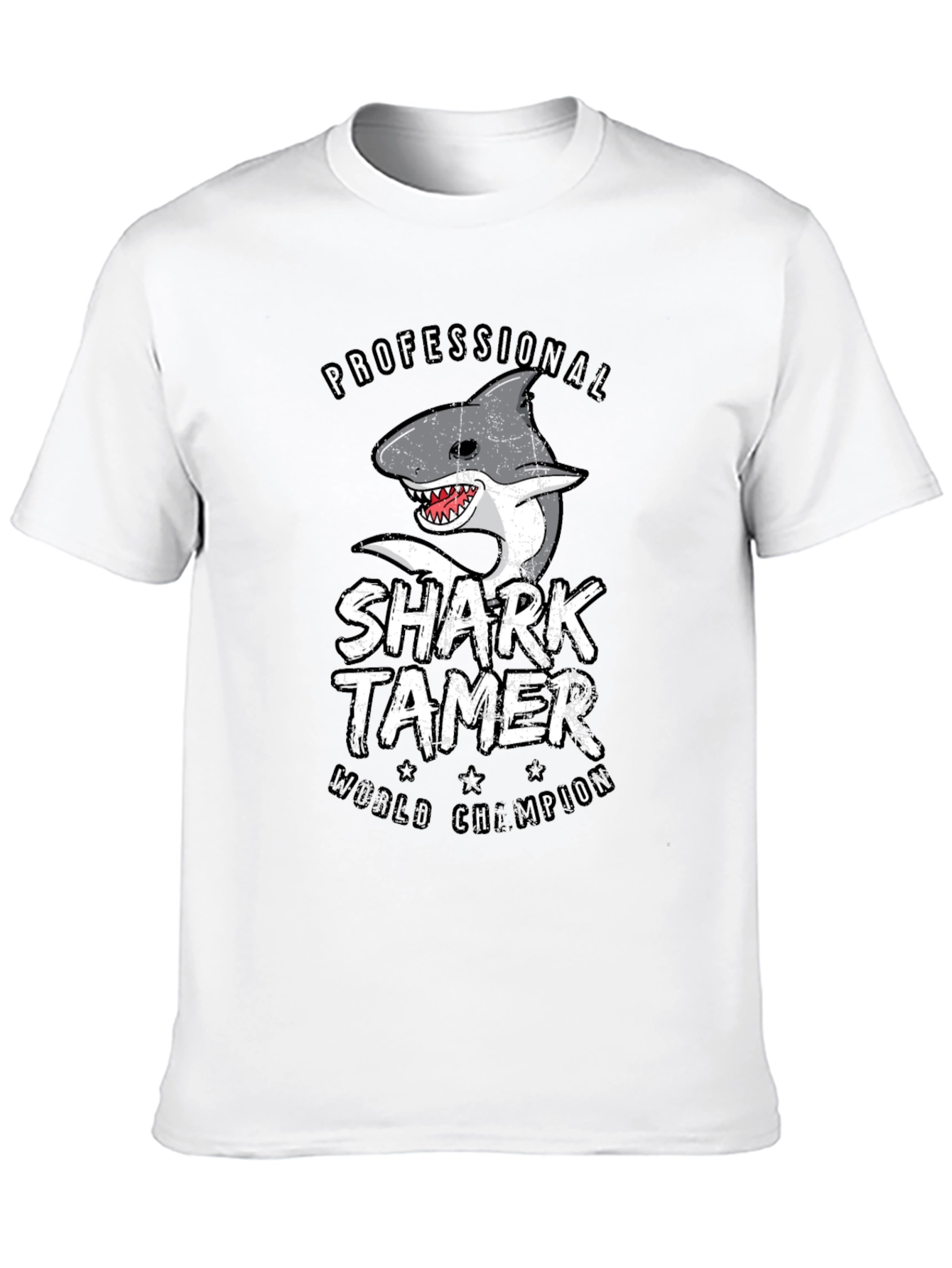 Black Professional Shark Tamer World Champion T-Shirt view 10