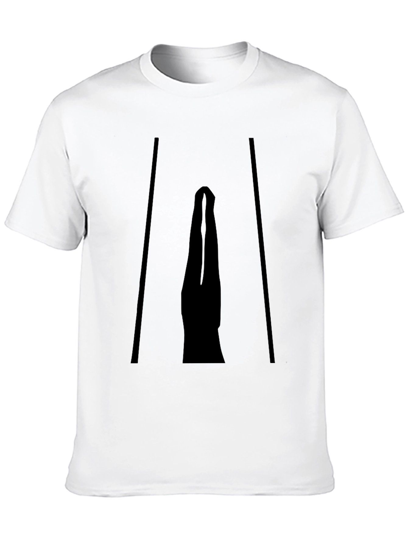 Black Artistic Silhouette Graphic Print Black T-Shirt view 10