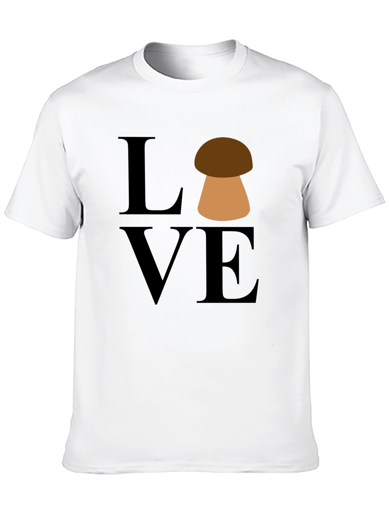 Black Mushroom Love Graphic T-Shirt - Unisex view 10