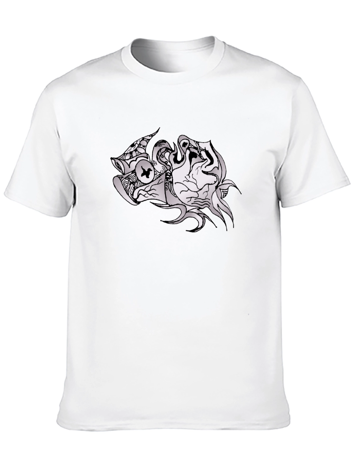 Black Abstract Graphic Print Black T-Shirt view 10