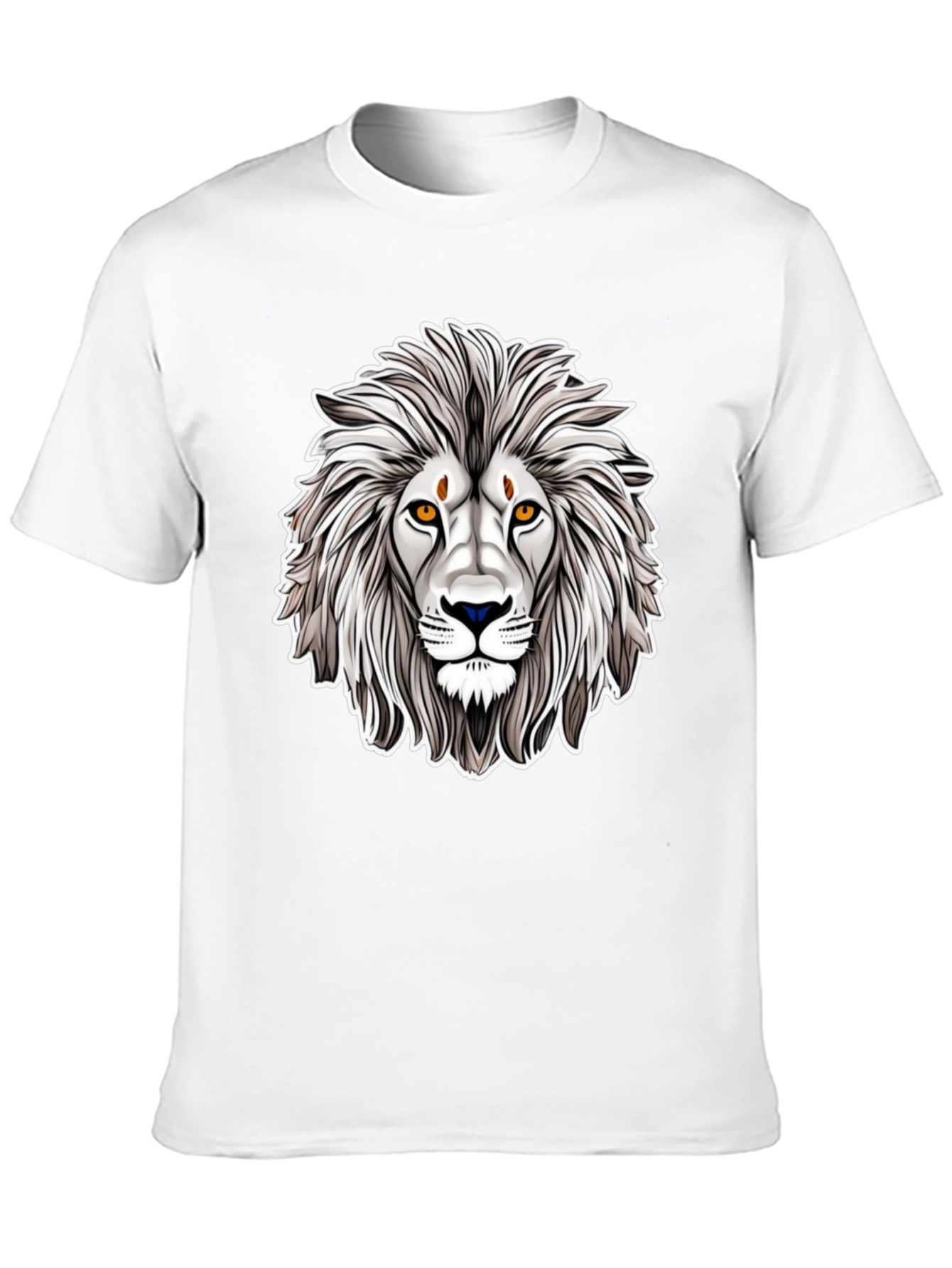 Black Lion Head Graphic Tee - Black Cotton Shirt view 10