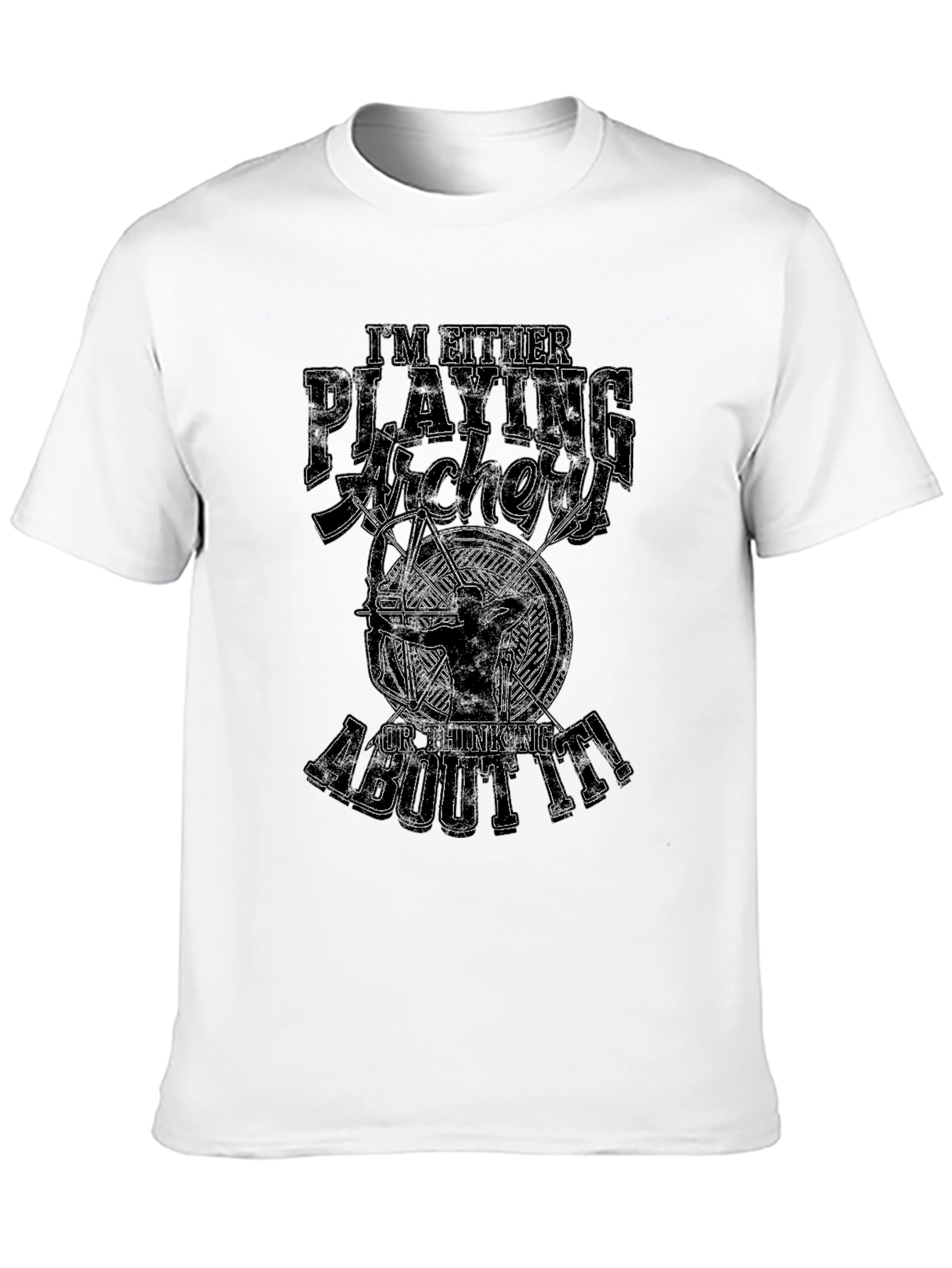 Black Archery T-Shirt - Play Archery or Thinking About It! view 10