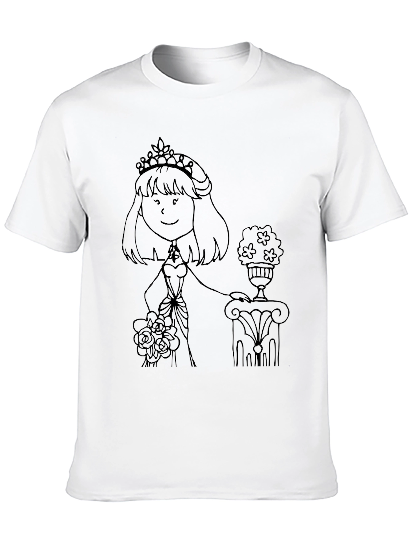 Black Black Graphic T-Shirt - Princess Design view 10
