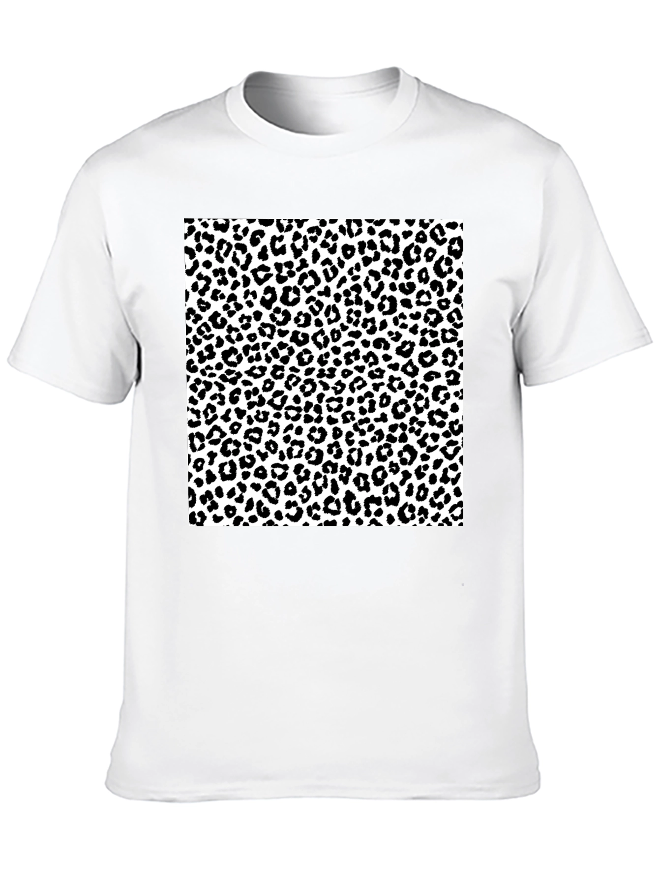 Black Leopard Print Graphic Tee - Stylish Men's T-Shirt view 10