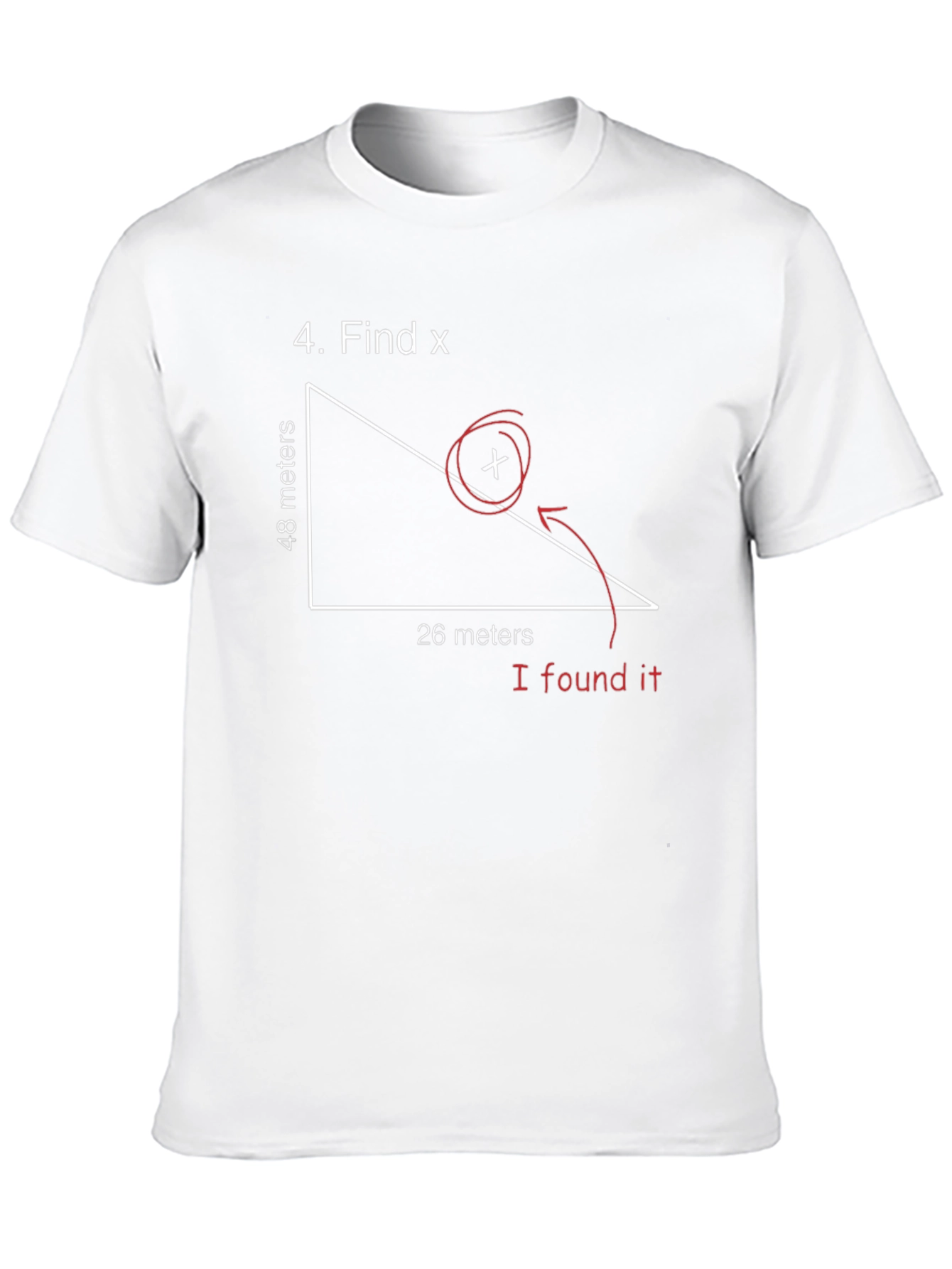 Black Funny Math T-Shirt: Find X Graphic Tee view 10