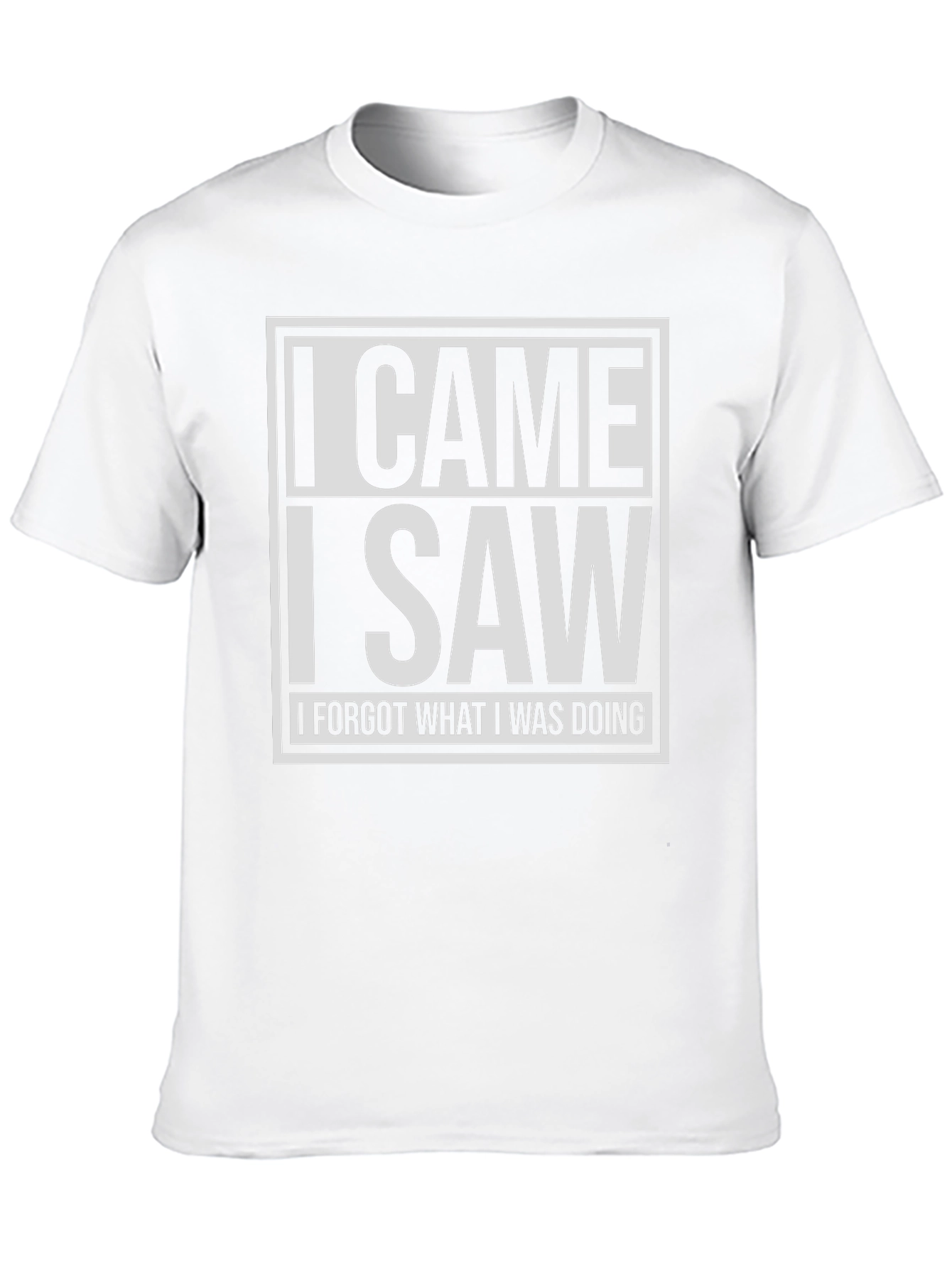 Black Humorous Black T-Shirt: I Came, I Saw, I Forgot view 10