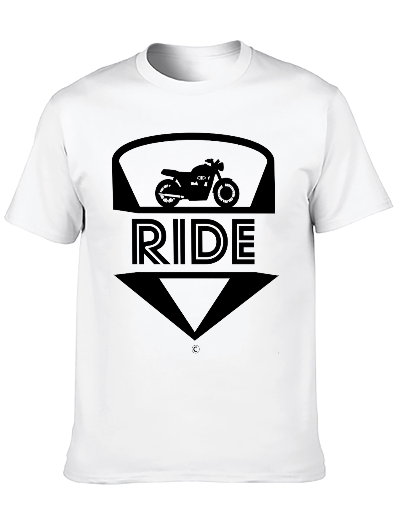Black Ride Motorcycle Graphic T-Shirt - Black view 10