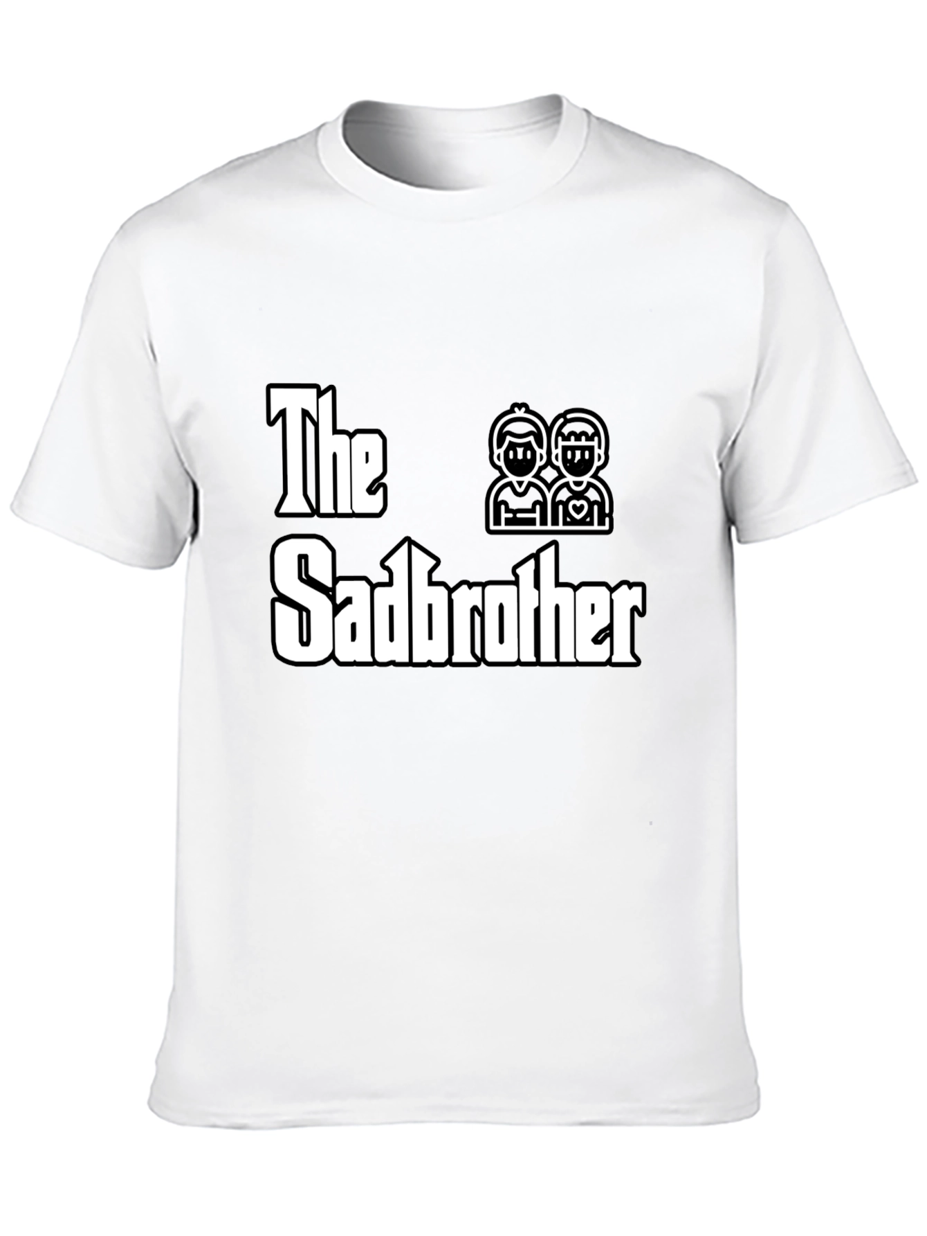 Black The Sadbrother T-Shirt - Novelty Graphic Tee view 10