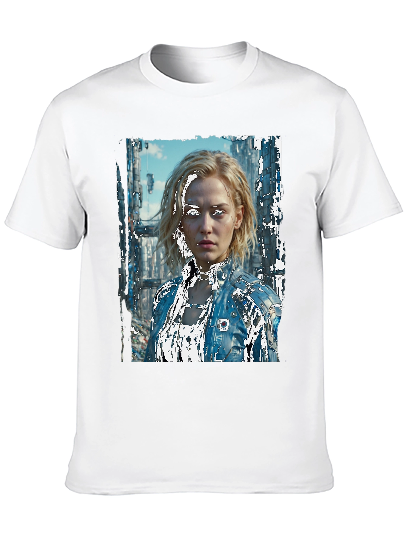 Black Sci-Fi Portrait Black T-Shirt view 10