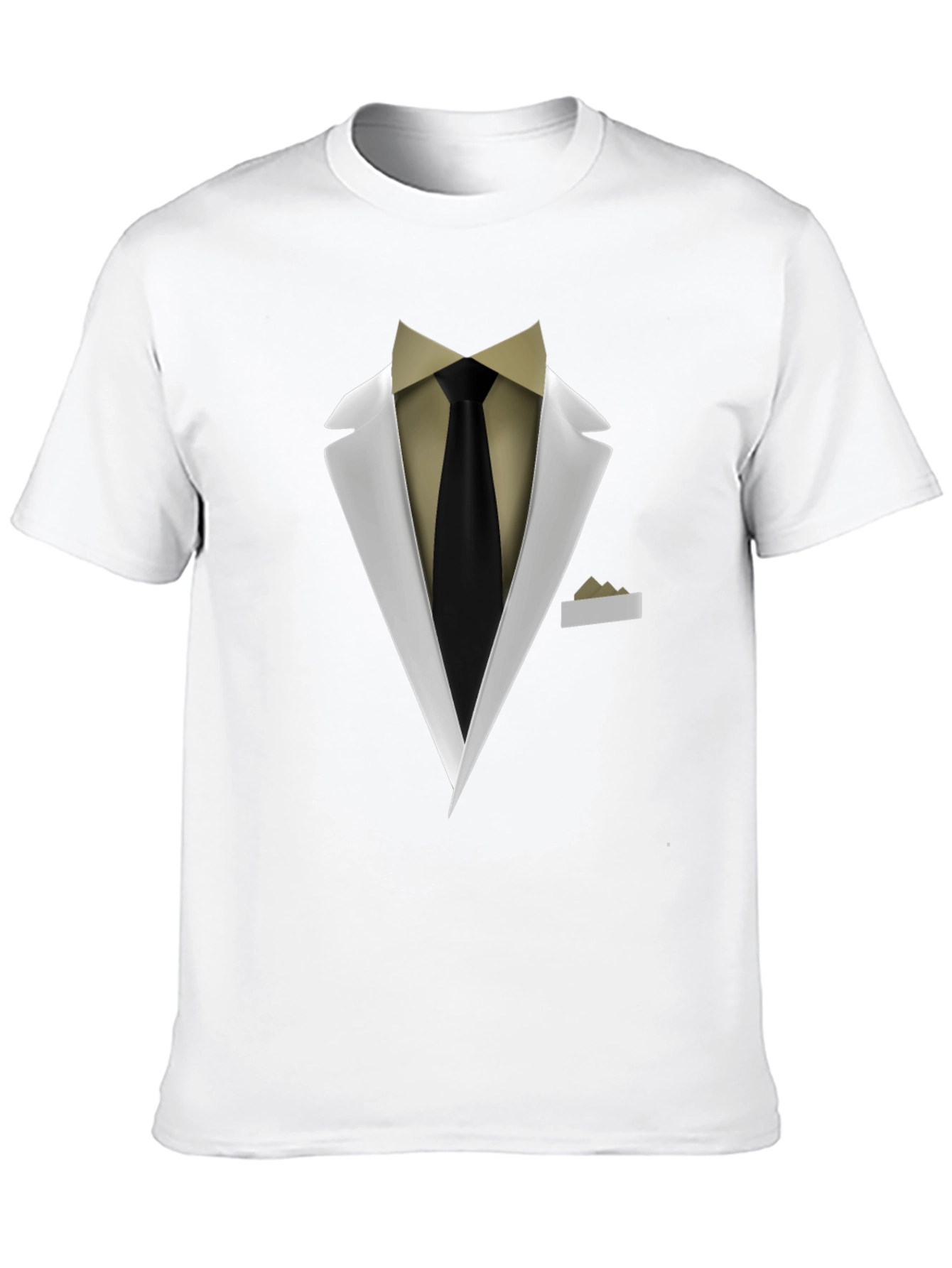 Suit & Tie Graphic Tee - Black Fashion Top - 10