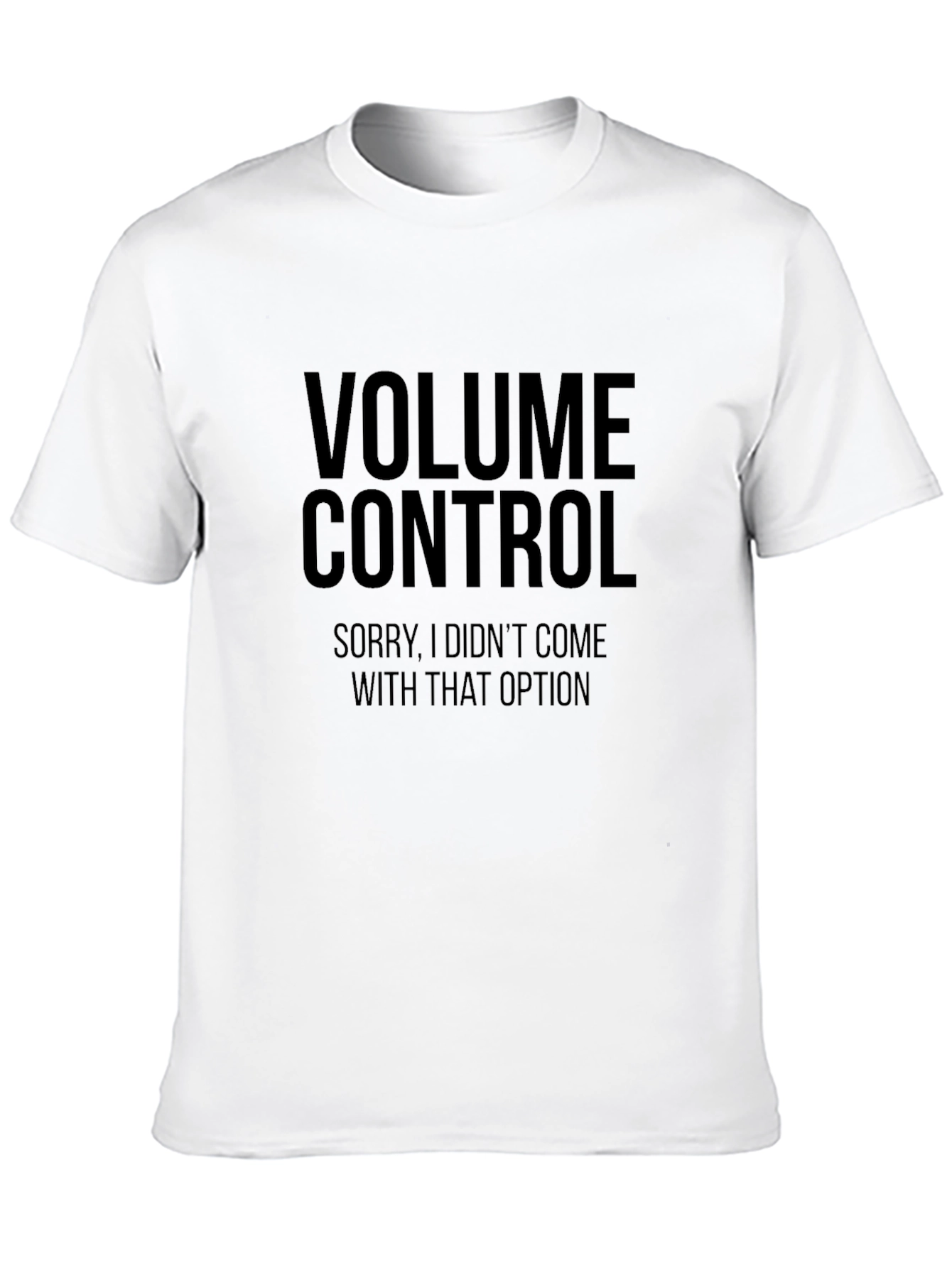 Black Volume Control Funny Graphic T-Shirt view 10