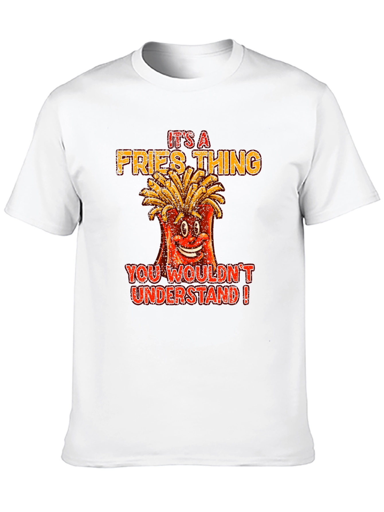 Black Fries Thing Funny Graphic T-Shirt view 10