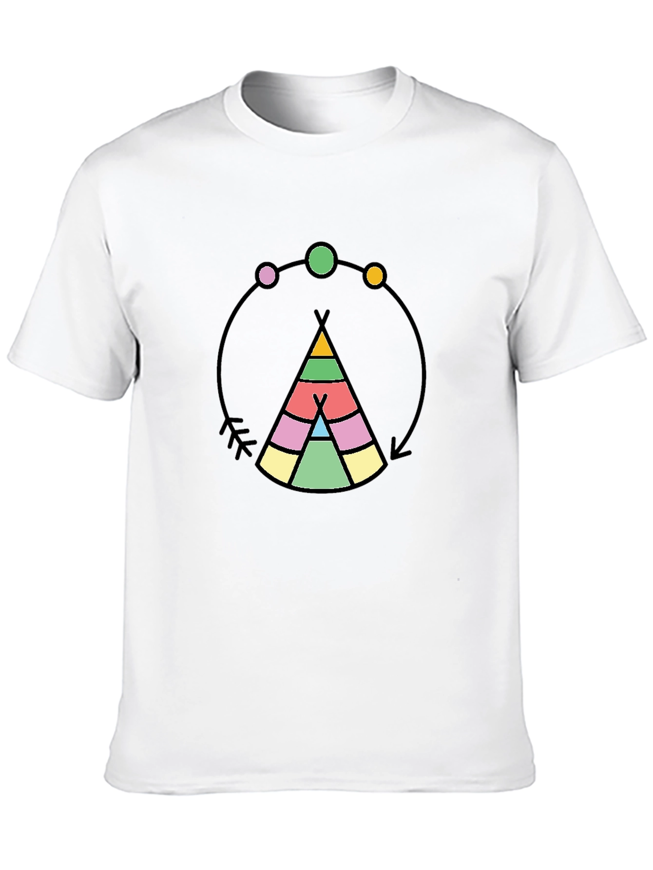 Black Teepee Graphic Black T-Shirt view 10