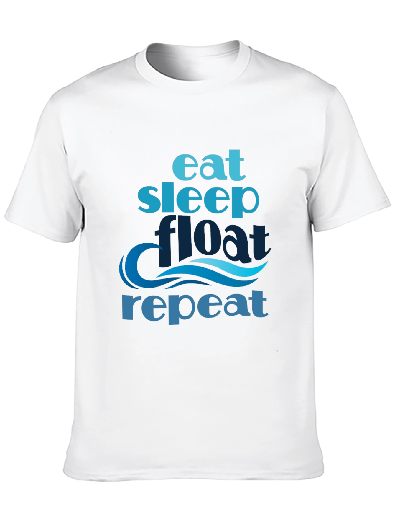 Black Eat Sleep Float Repeat T-Shirt view 10