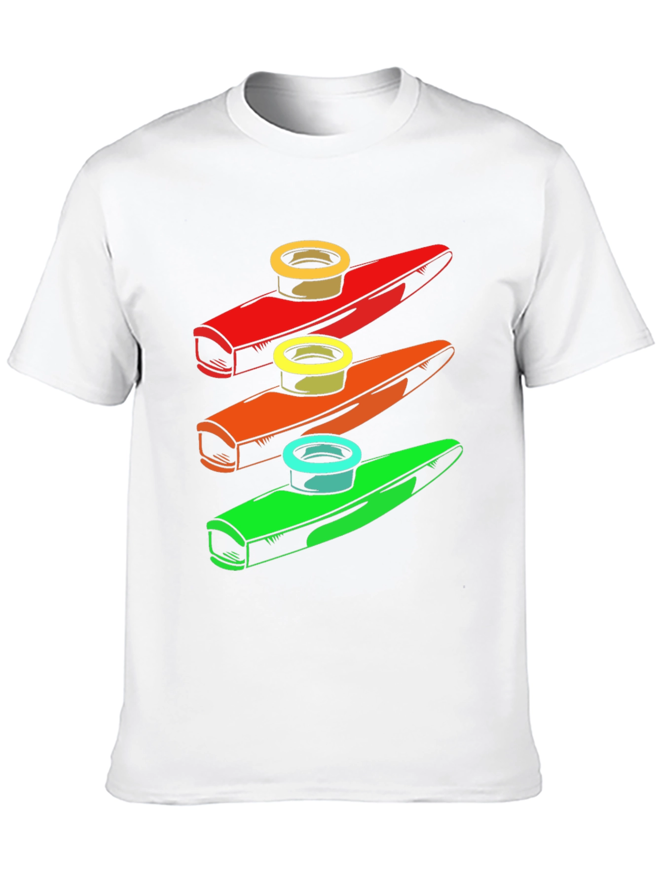 Black Colorful Kazoo Music T-Shirt view 10