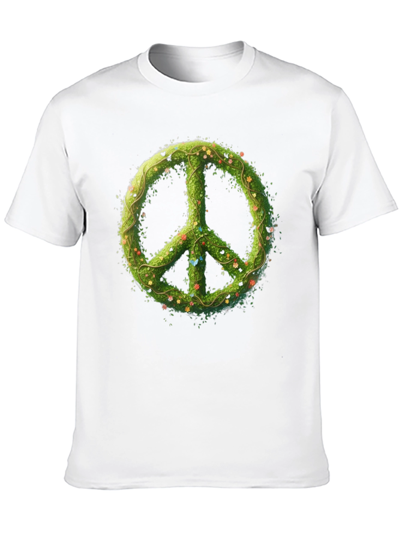 Black Nature Peace Sign Black Graphic Tee view 10