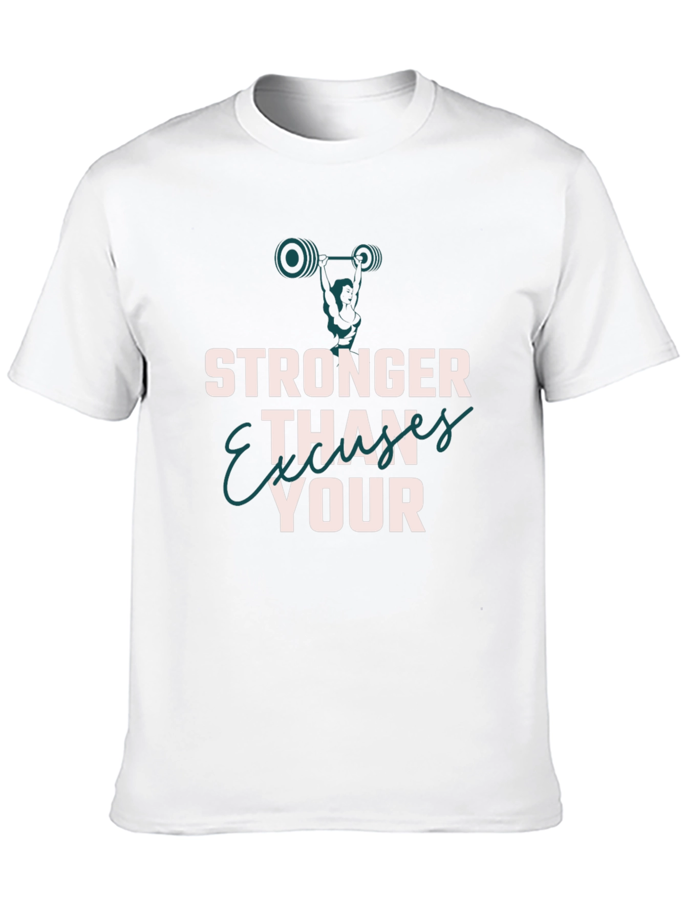 Black Stronger Than Your Excuses Black T-Shirt Workout Gym view 10