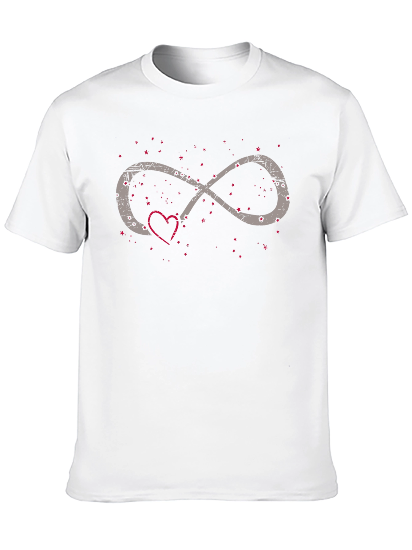 Black Infinity Love Heart Graphic Tee - Black Casual Shirt view 10