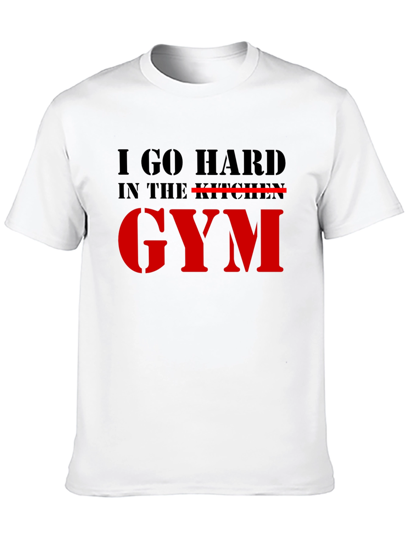 Black I Go Hard in the Gym Graphic T-Shirt view 10