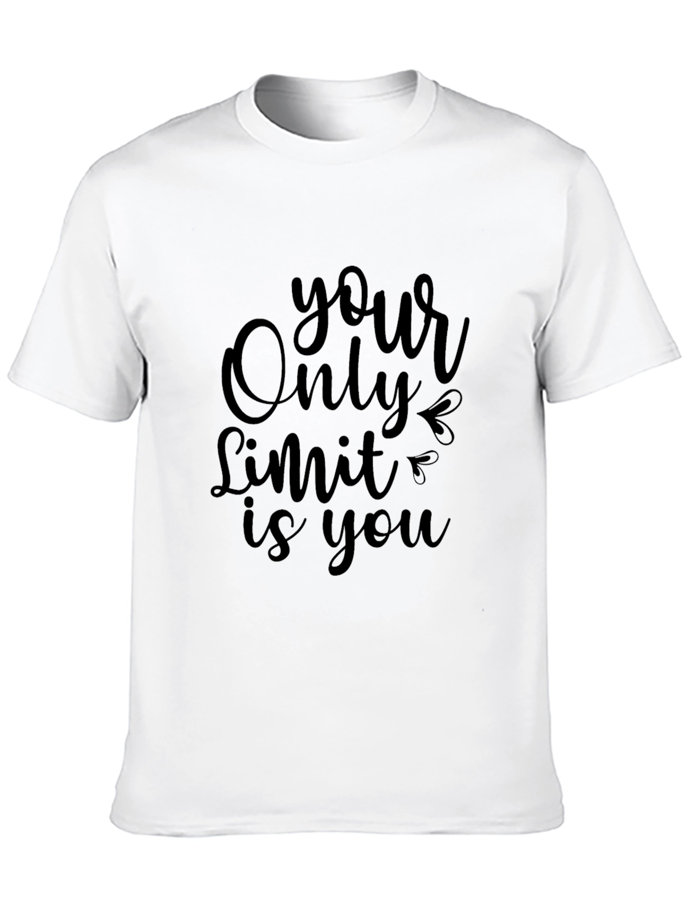 Black Motivational Graphic Tee - Your Only Limit view 10