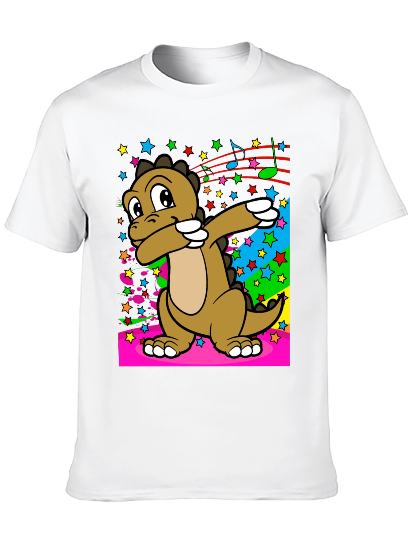 Black Dabbing Dinosaur T-Shirt - Fun Graphic Tee view 10