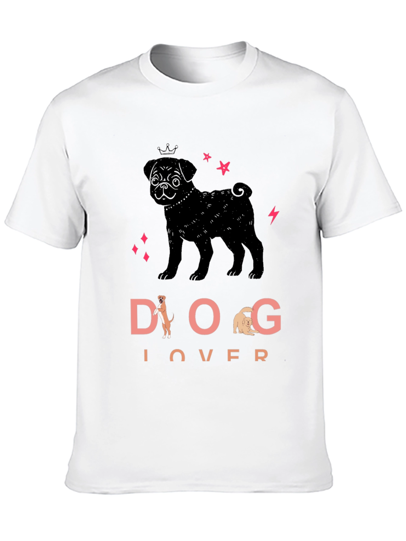 Black Dog Lover Black Graphic Tee view 10