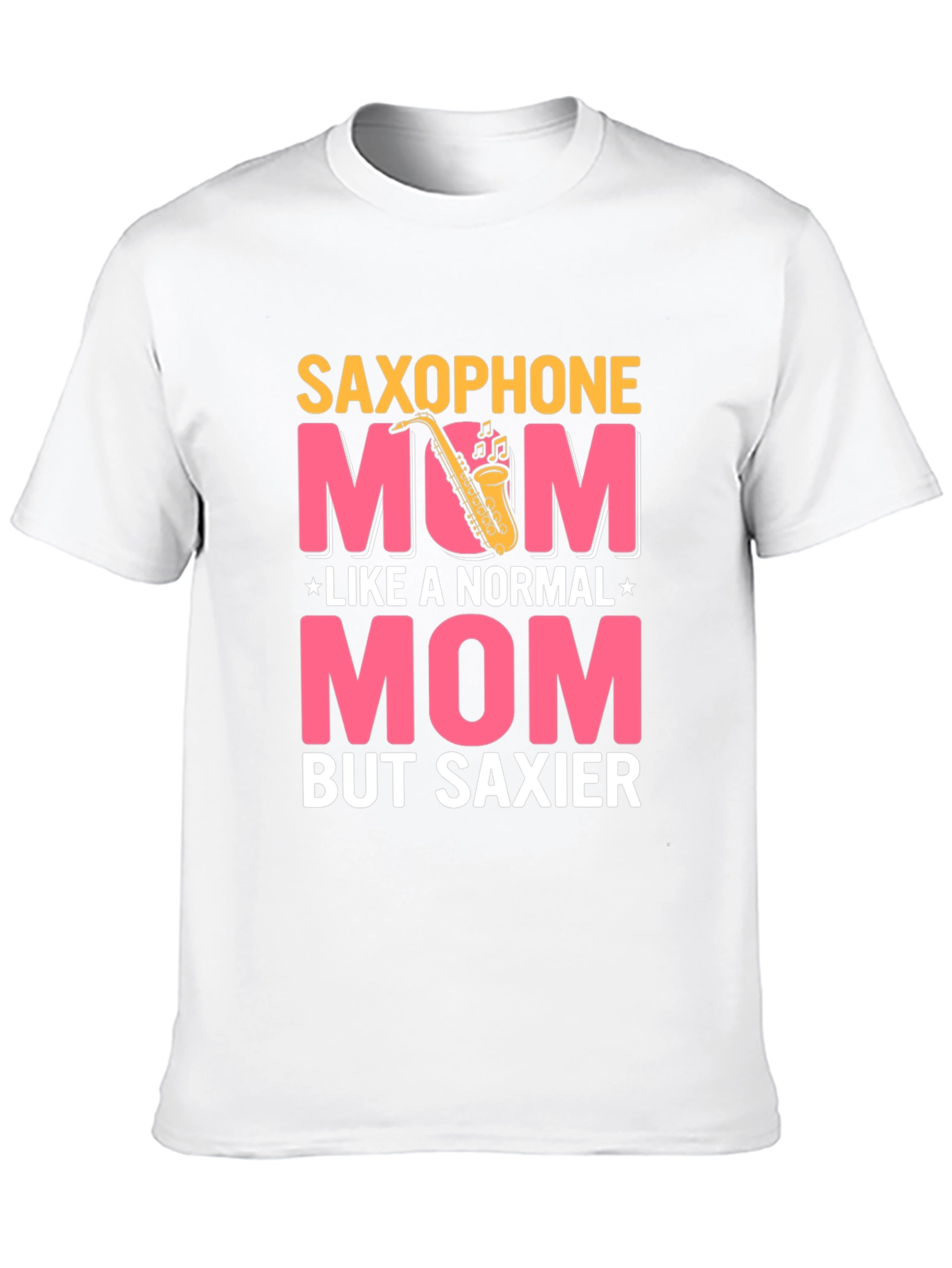 Black Saxophone Mom T-Shirt: Normal Mom But Saxier Tee view 10