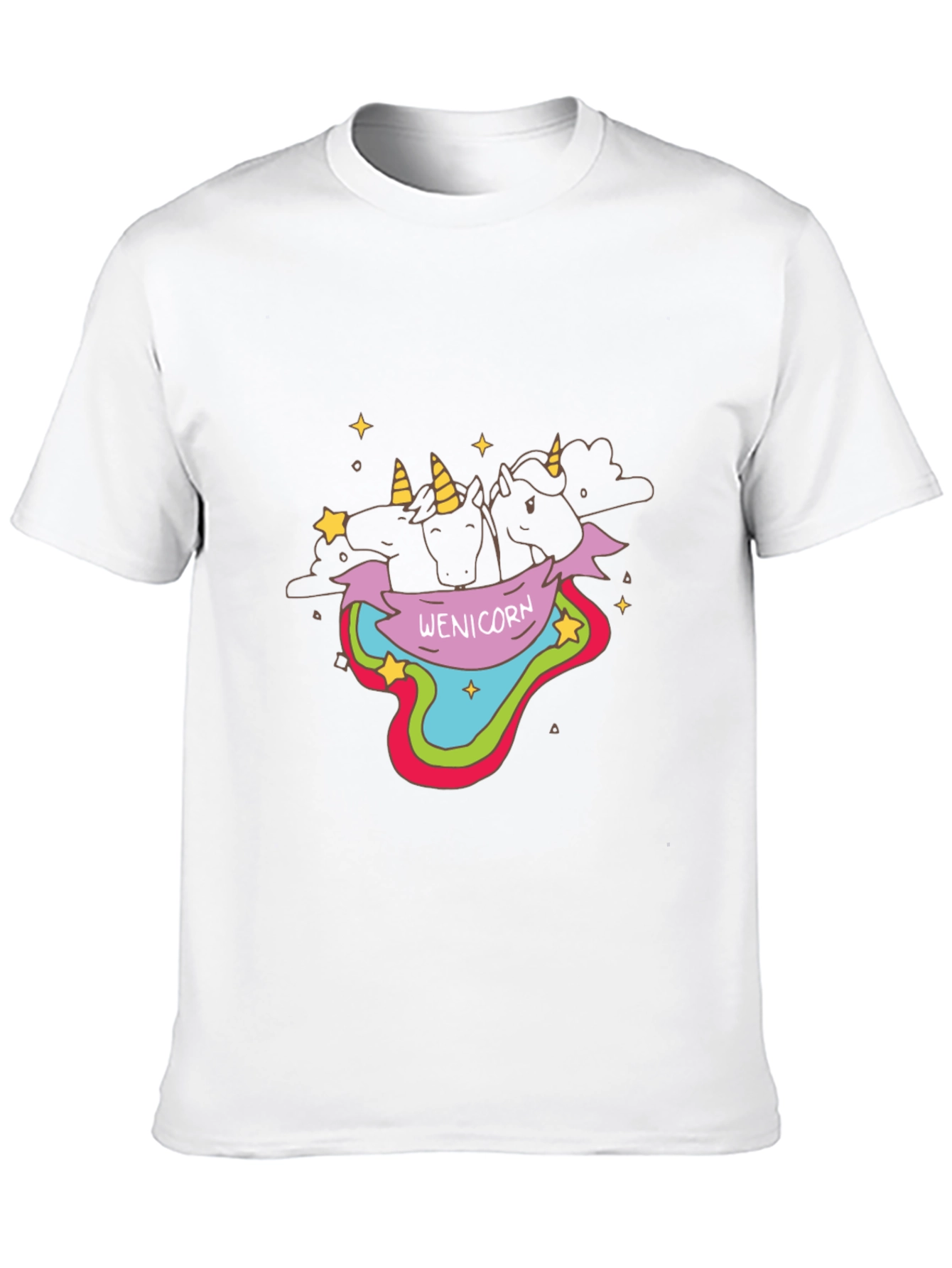 Black Wenicorn Graphic Tee - Black Cotton T-Shirt view 10