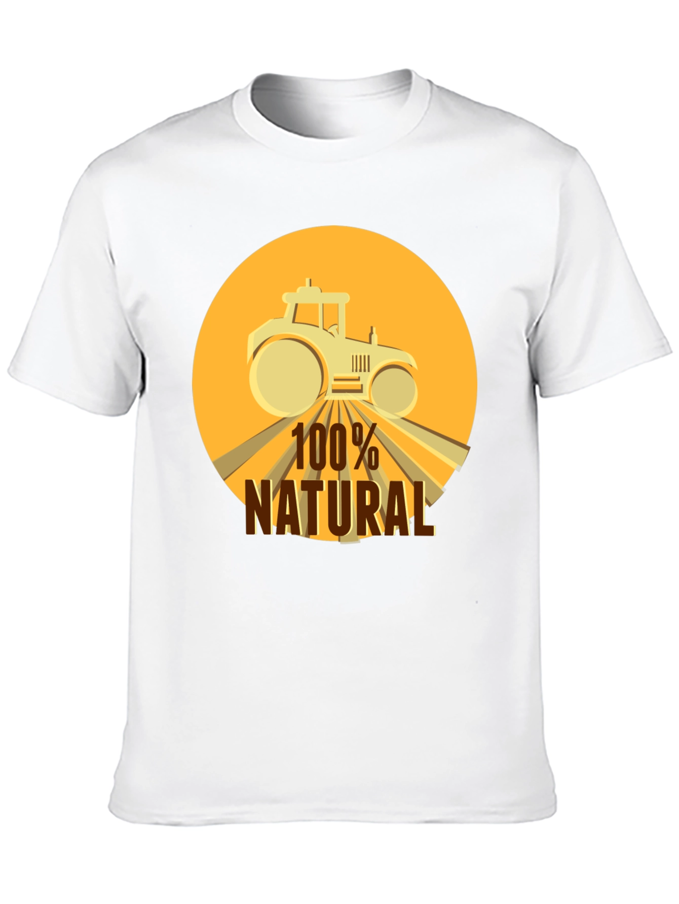Black 100% Natural Tractor Graphic Tee - Black Cotton Blend view 10