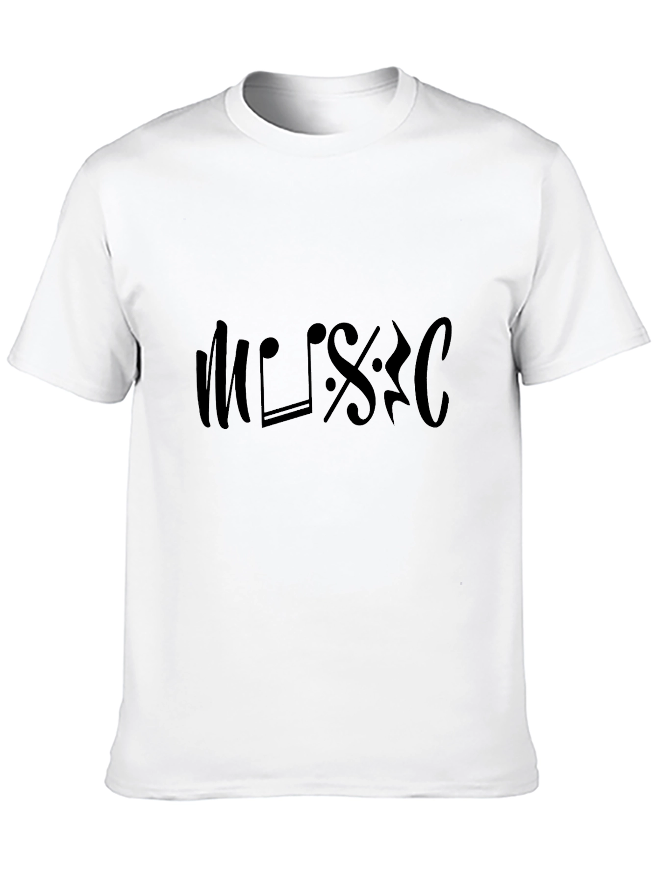 Black Music Notes T-Shirt - Stylish & Comfortable Tee view 10
