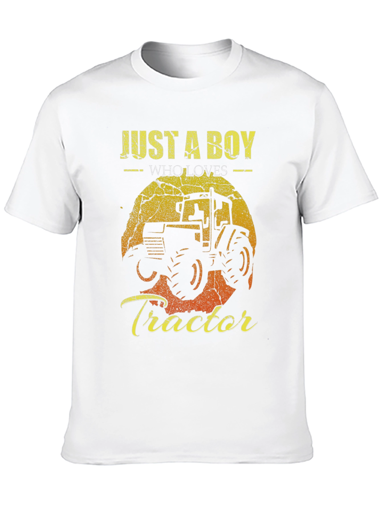 Black Just a Boy Who Loves Tractors Graphic Tee view 10