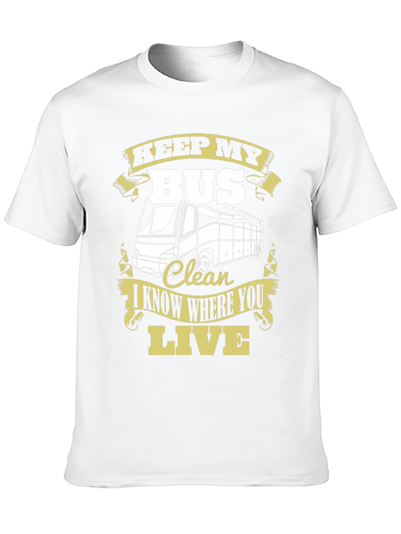 Black Keep My Bus Clean T-Shirt view 10