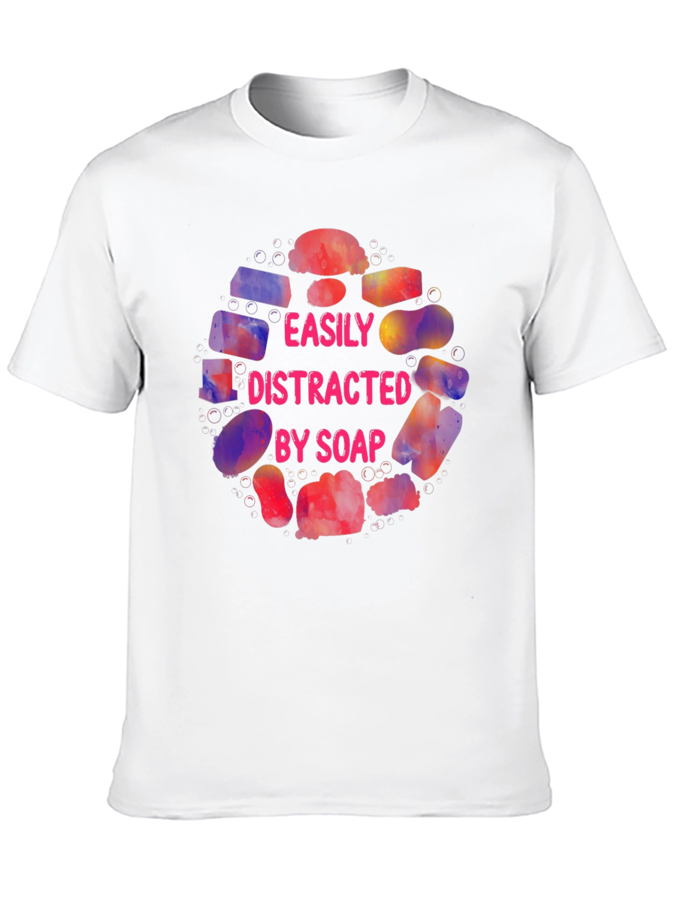 Black Easily Distracted By Soap Graphic T-Shirt view 10
