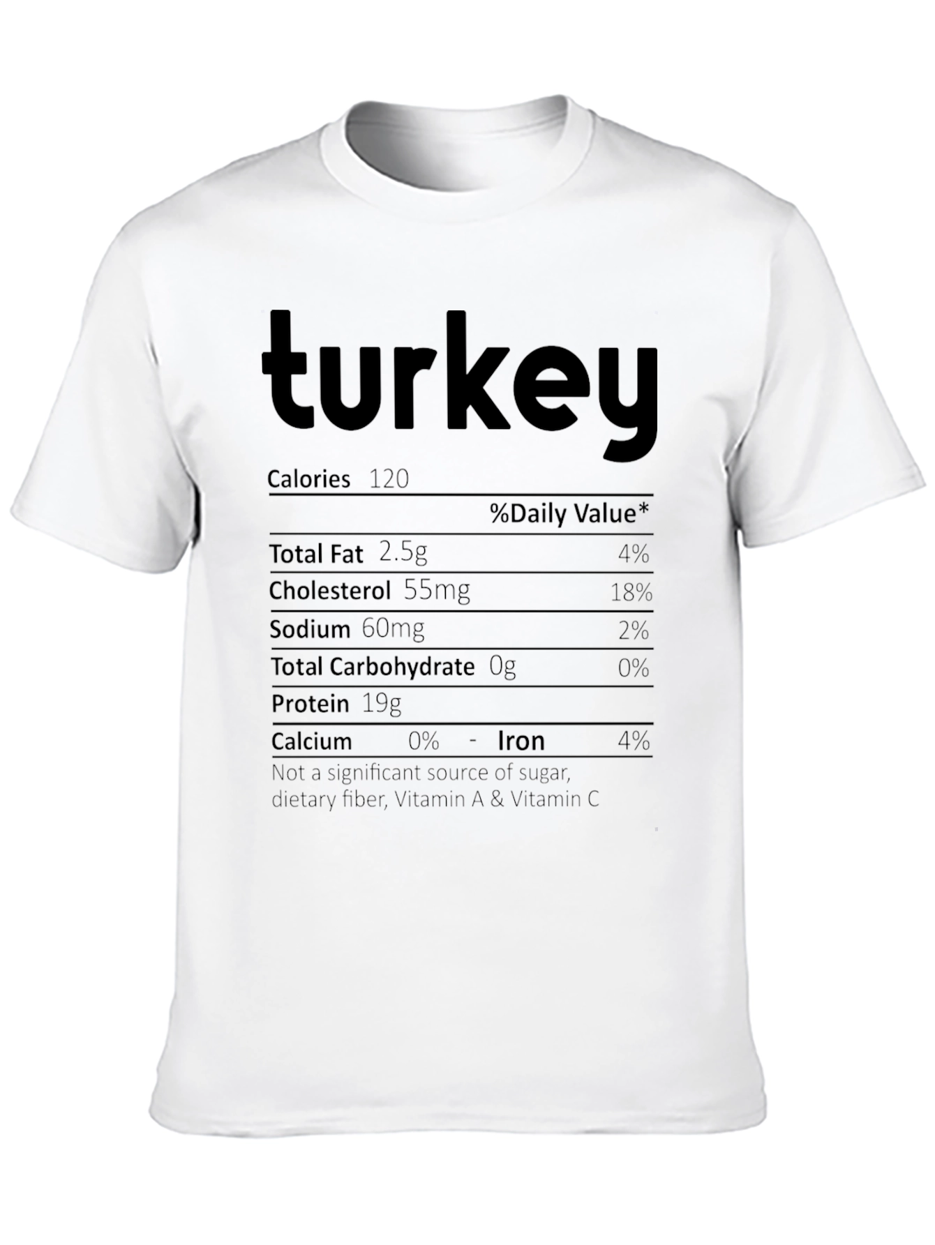 Black Turkey Nutrition Facts Black T-Shirt view 10