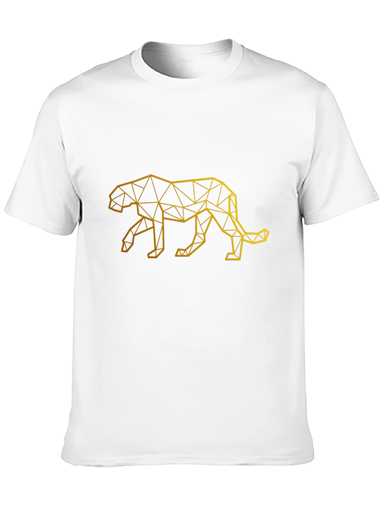 Black Geometric Panther Graphic Tee - Modern Style view 10