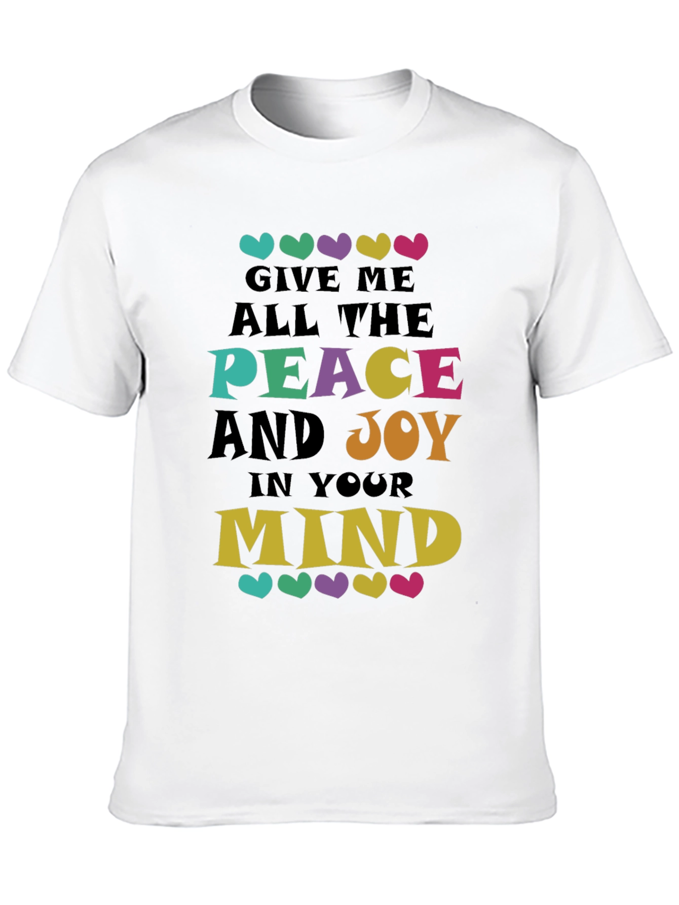 Black Peace and Joy Graphic Tee - Soft Cotton Blend view 10