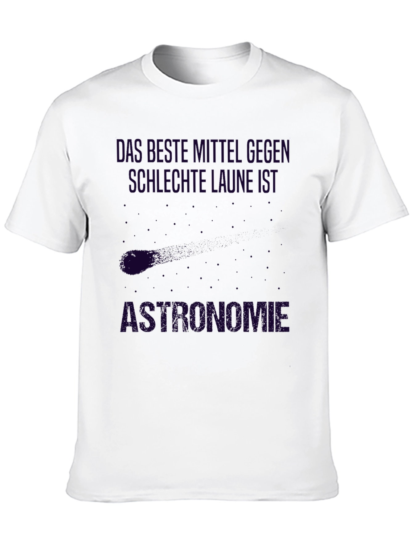 Black Astronomie T-Shirt, Funny Astronomy Shirt, German Text view 10