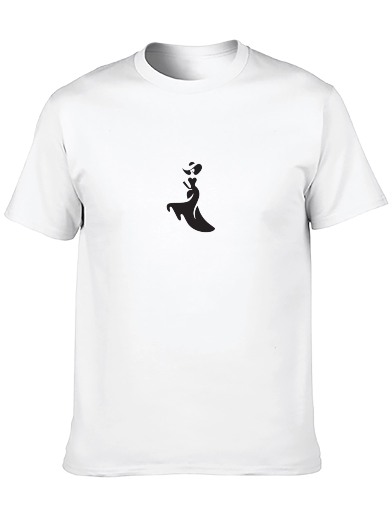Black Elegant Silhouette Black T-Shirt view 10
