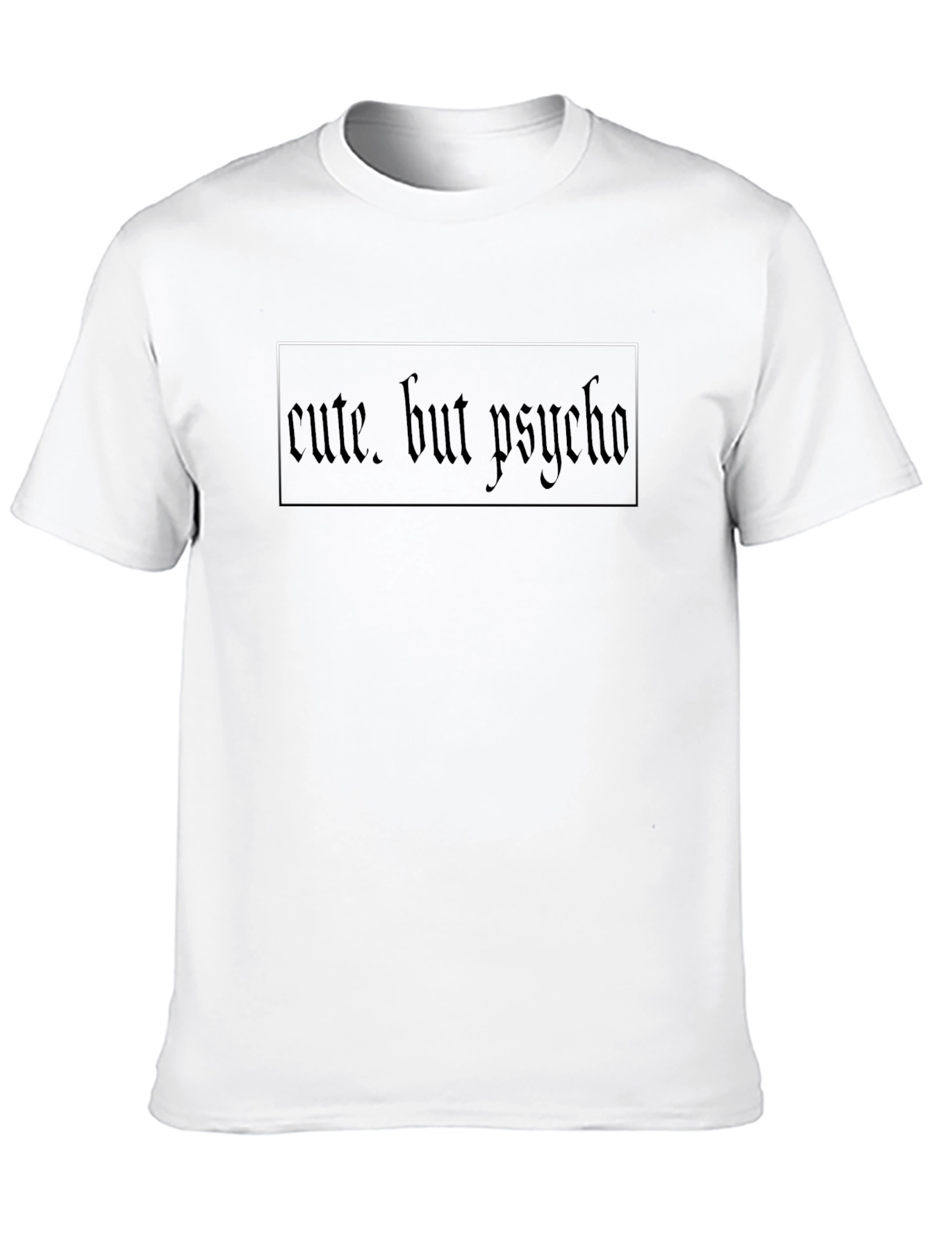 Black Cute But Psycho Black Graphic Tee view 10