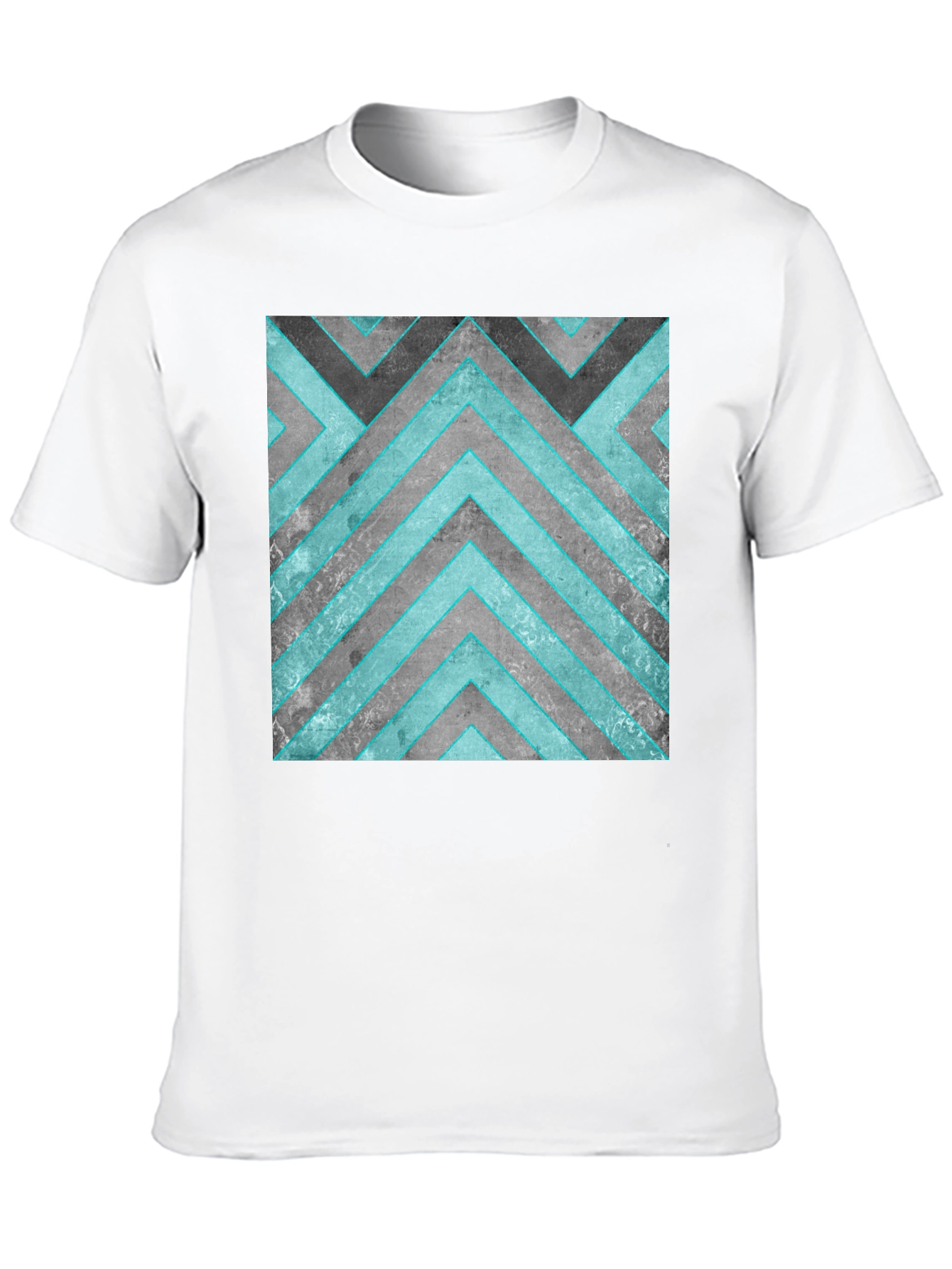 Black Abstract Geometric Graphic T-Shirt view 10
