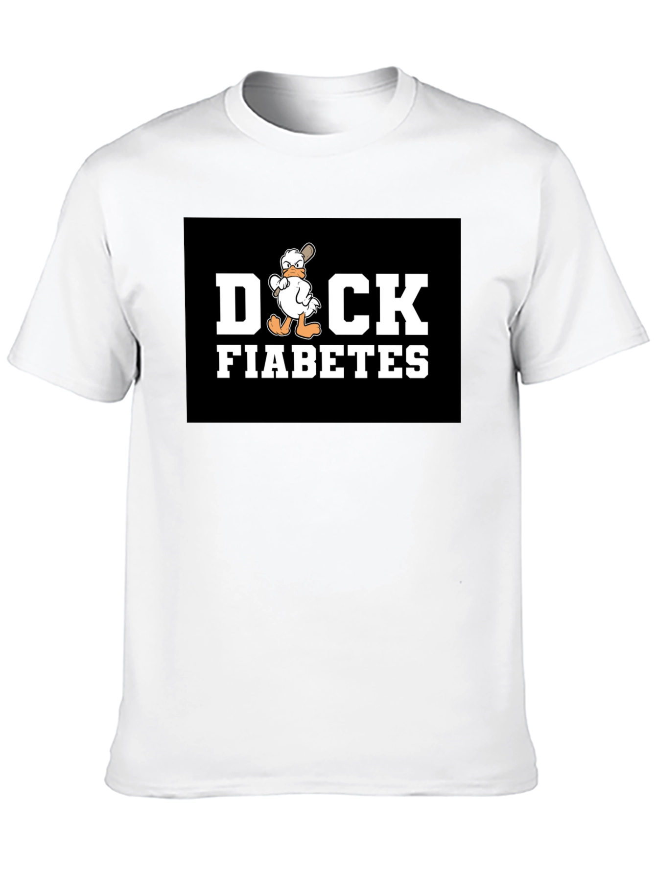 Black Duck Fiabetes T-Shirt - Funny Cartoon Graphic Tee view 10