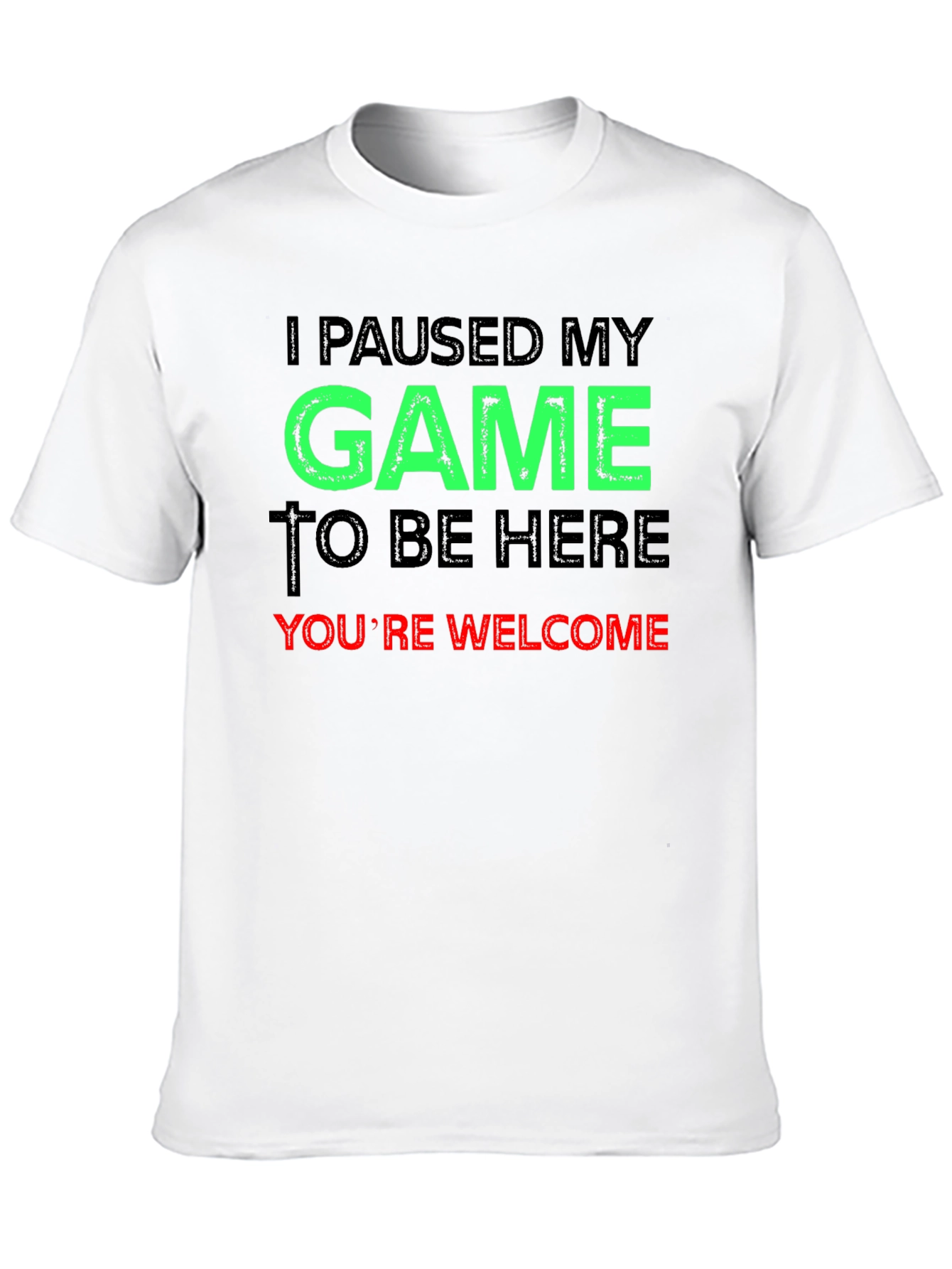 Black Funny Gamer T-Shirt - I Paused My Game view 10