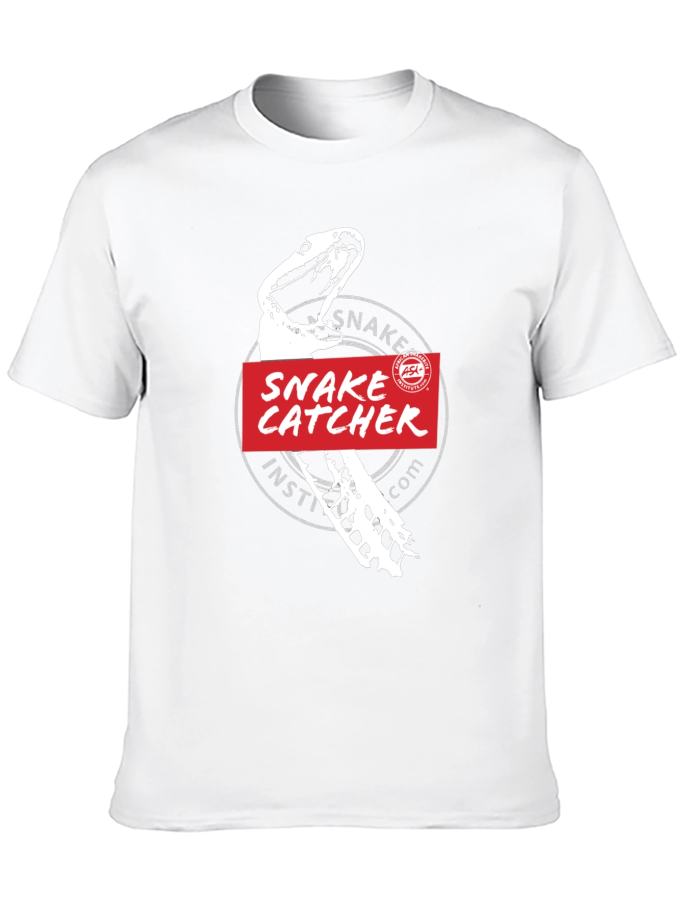 Black Snake Catcher Institute T-Shirt -  Black Cotton Tee view 10
