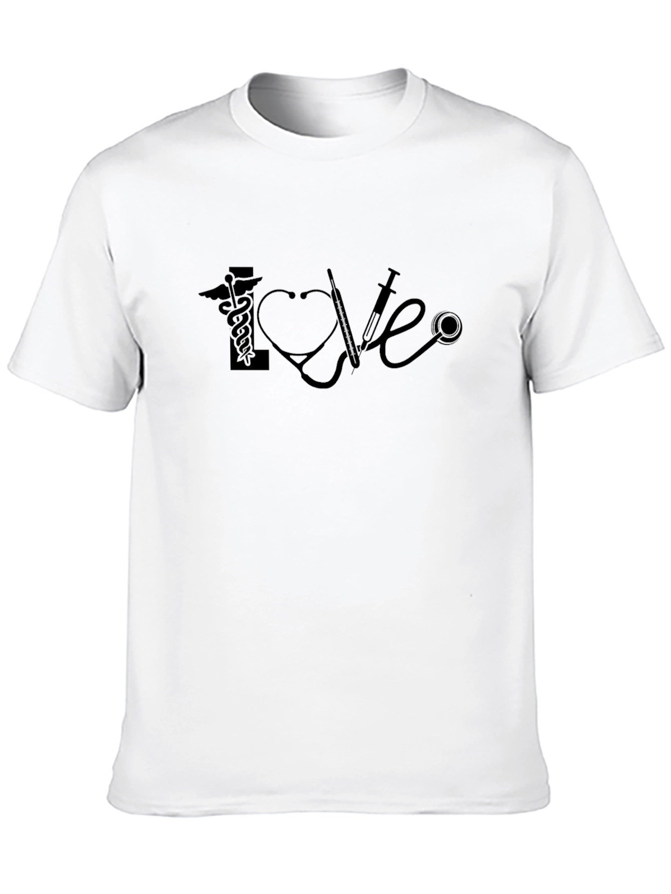 Black Medical Love T-Shirt - Black view 10