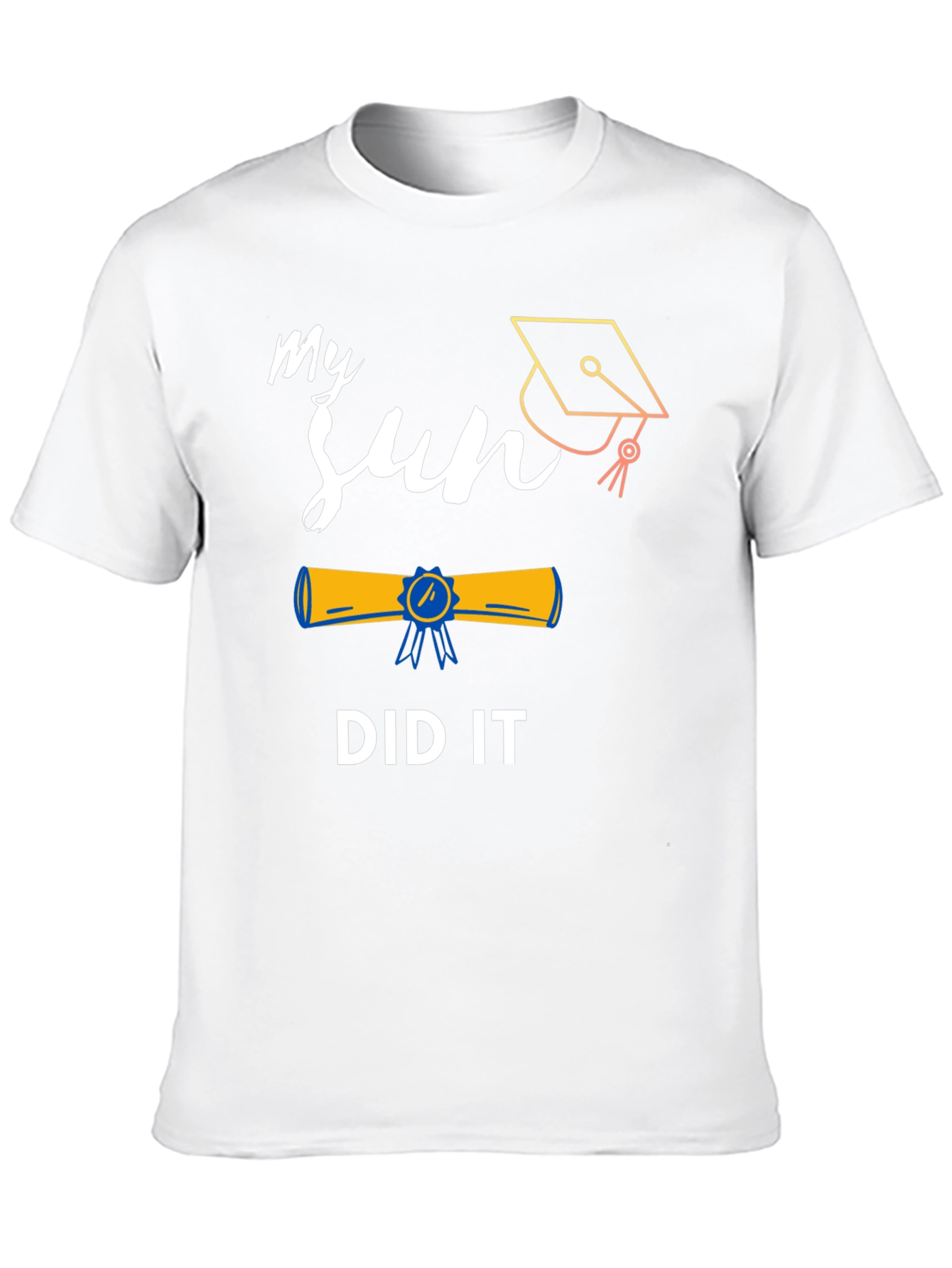 Black My Son Did It Graduation T-Shirt view 10