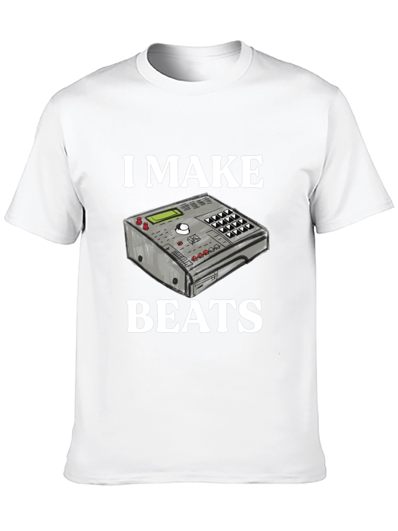 Black I Make Beats T-Shirt - Music Producer DJ view 10