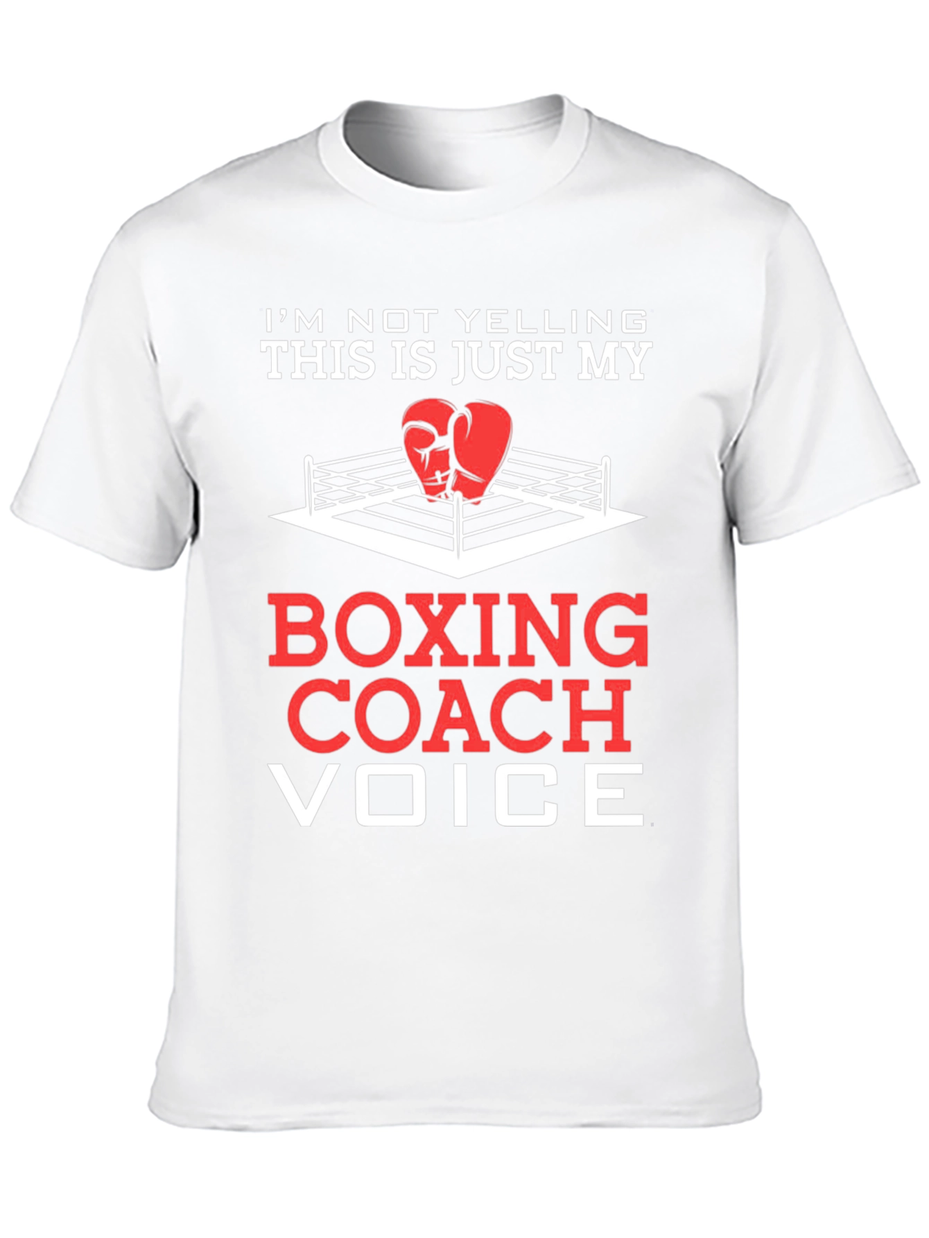 Black Boxing Coach Voice T-Shirt - Funny Boxing Gift view 10